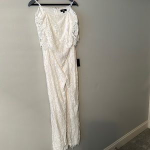 LuLu’s Strapless Lace Jumpsuit